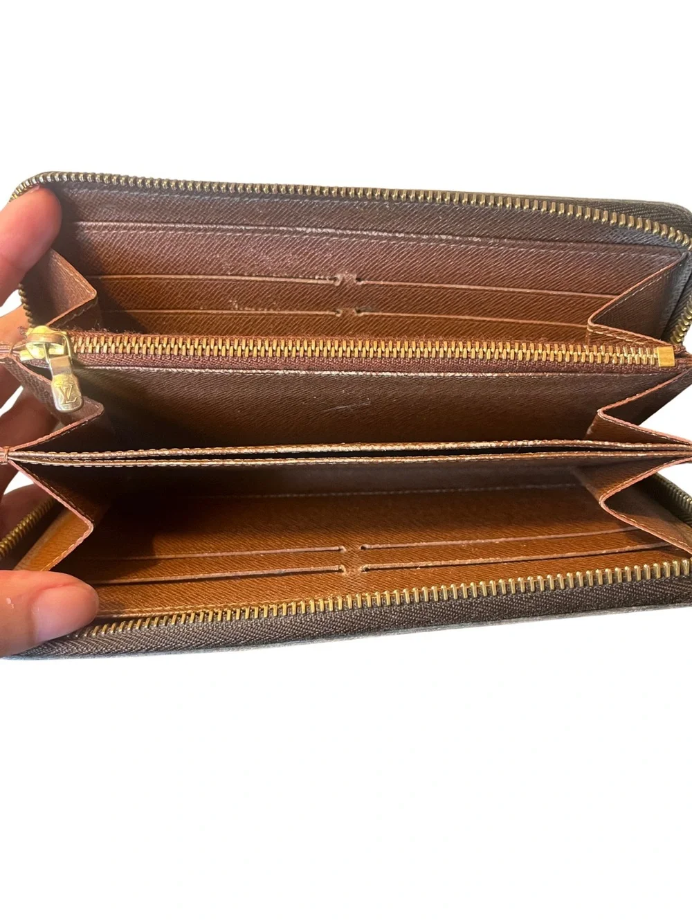 Louis Vuitton Brown Monogram Zip Wallet